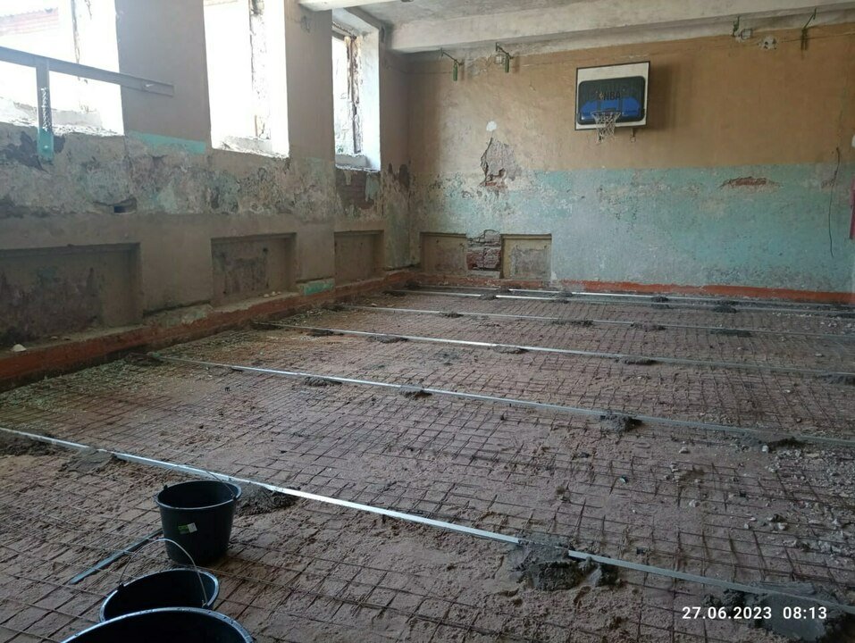 В школе посёлка Аркуль Нолинского района идёт ремонт спортзала