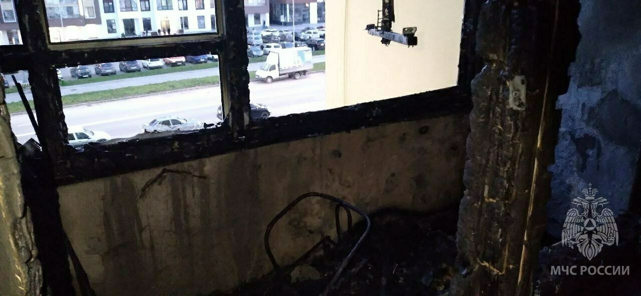 Пожарные спасли котенка из горящей квартиры на Анжелия Михеева