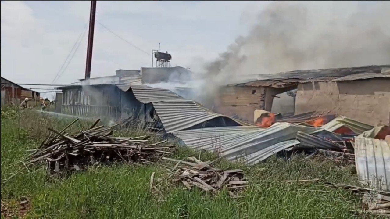 В Котельничском районе сгорели административное здание и цех пилорамы