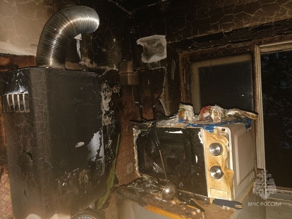 В Лянгасово из-за неисправной микроволновки произошел пожар