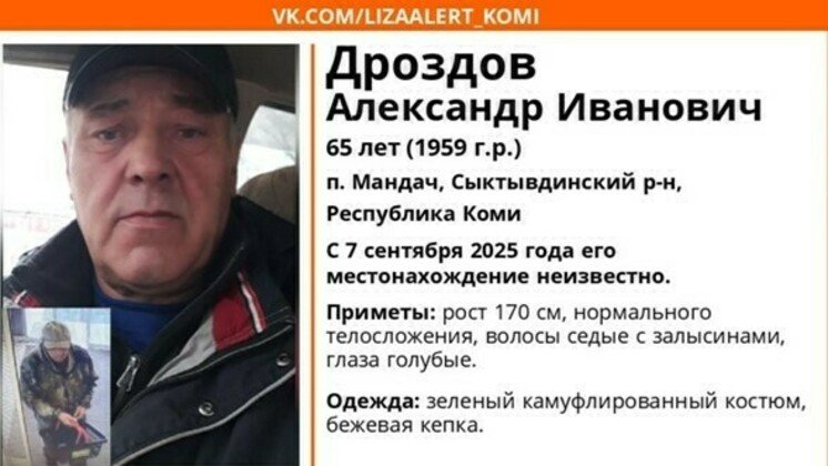 ориентировка «Лиза Алерт Коми»